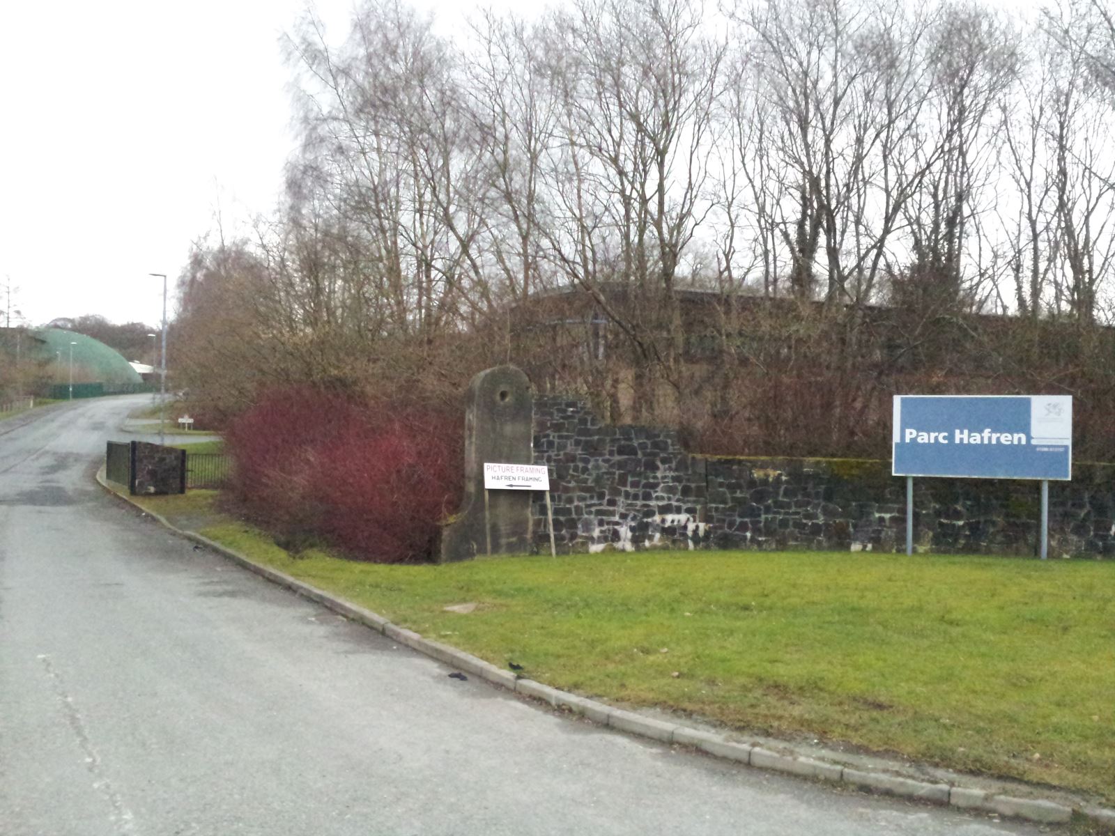 The Llanidloes Industrial Estate near the turning
